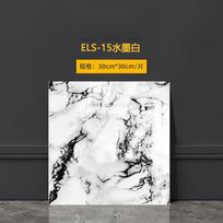 Imitacinės plytelės 3D sienų lipdukai, lipni sienų dekoracija, vonios grindų, atspari vandeniui ir drėgmei, marmuriniai, virtuvės tapetai 10pcs-30X30cm white