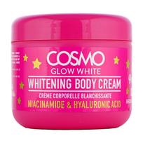 Cosmo Glow White Balinantis kūno kremas 300g | Odai, atrodančiai jauniau | Balinanti odos priežiūra | Unisex | Rožinis pink