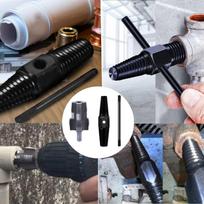 Screw Extractor- -use Pipe Screw Removal Tool Remover For 1/2 Inch 3/4 Inch Faucet, Easy Out Stripped Screw And Damaged Extractor One Size white