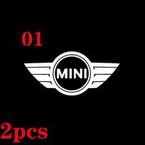 2 vnt.--LED šviesos automobilio durų projektorius Automobilio pasitikimo šviesa Mini Cooper Works R55 R56 R50 R53 R60 R61 F54F55F56 F60 Automobilio priedai qclyn77 white