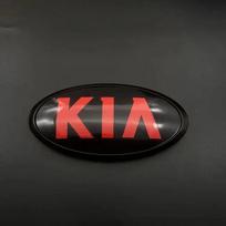 ABS Automobilio Priekinio Variklio Dangčio Emblema Galinės Bagažinės Modifikuotas Ženklelis KIA Logotipui Sportage K5 R Sorento Carens Vairo Stiliaus Aksesuarai snpwz70 SW-6 x 3.3cm raudona juoda spalva
