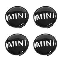 4 VNT. 54mm 56mm Automobilio ratlankio centriniai dangteliai Dangtelis ant ratlankio Ženklelis Emblema BMW Mini Cooper One JCW R56 R50 R53 R55 R57 R60 F54 F55 black
