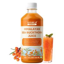 Nutrabud Organics Himalajinių šaltalankių uogų sultys - 500 ml - Natūralus vitamino C, omega 3 6 7 9, antioksidantų šaltinis imunitetui, odos švytėjimui orange