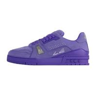 LOUIS VUITTON Trainer 2025 Spring Men's Collection Low top Skateboard Shoes Men's Purple 1ADHAE 42 blue