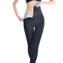 Moteriškos pilvo kelnės Body Pants Sauna Shapers Sweat Sauna Effect Liekninančios kelnės S juoda