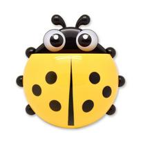 1vnt Ladybug Animal Insect dantų šepetėlio laikiklis vonios kambariui animacinių filmų dantų šepetėlis dantų pastos sieninio siurbimo laikiklio stovo konteinerio laikiklis 1pc geltona