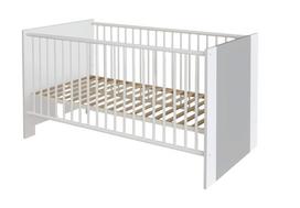 Kūdikio lovytė Pola, balta sp./pilka sp., 70 x 140 cm, be patalynės dėžės, be čiužinio