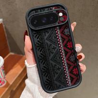 Soft Case For Google Pixel 10 9 7 8 Pro 8A 7A Pixel 9 10 Pro XL Vintage Totem Print Shockproof Solid Color Silicone Phone Cover Google Pixel 8 Pro black