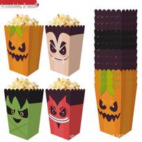In-Stock Halloween Popcorn Snack Box: Candy & French Fry Folding Packaging orange
