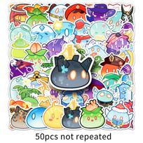 50 Genshin Impact Slime Stickers - Kawaii Game Peripheral Decoration Set green