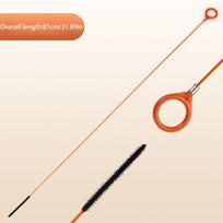 Drain Cleaning Snake Tool Flexible Design Unclogs Hair Debris For Kitchen And Bathroom Pipeline Maintenance 81cm orange