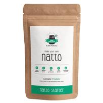 Zoh Probiotics Natto Starter Pack Easy-to-Use, 5 Packet Set for Authentic Homemade Natto, Rich in Vegan Protein, Gluten-Free, Prebiotic Fiber, Non-