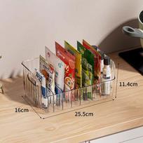 Plastic Spice Storage Box with Adjustable Partitions | Multifunctional Kitchen Storage Box for Storing Spices and Snacks šviesiai pilka spalva