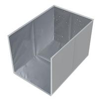 Atsparus vandeniui purvasaugis Atviras viršus kačių tualeto dėžutės pertvara Katės priedai Katės tualeto dėžutės tvora Patalpoms dark grey 65x42x42cm gray