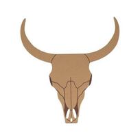 Support décoratif - Artemio - Tête de buffle - 25 cm x 23.6 cm - Personnalisable - MDF ruda
