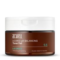 Odos pH balansuojantys padeliai su saldymedžiu „Licorice pH Balancing Toner pad“, Acwell, 160 ml, 70 vnt.