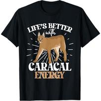 Caracal Floppa Cat Big Caracal Floppa African Animal T-Shirt(8) S juoda