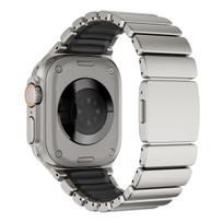 Titanium Straps for Apple Watch Band Ultra 3/2 49mm Men Rubber Bracelet for IWatch Series 11 10 9 8 7 6 5 4 SE3 44mm 45mm 46mm 44mm 45mm 46mm 49mm&L(175mm)