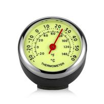 Luminous Clock Thermometer Hygrometer Automobile Car Dashboard Decoration Ornaments Automotive Watch Car Styling Accessories yellow