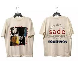 Vintage 1993 Sade Love Tour 1993 T-shirt, size S-5XL 3XL beige