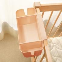 Organizer Box Large Capacity Bedside Storage Rack Partition Adjustable Bedside Hanging Basket Plastic Hanging Storage Rack Dorm rožinė