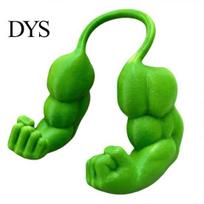 Portable Outdoor Pet Gear Funny Cat Muscle Arms, 3D Printed Costume, Lightweight Shoulder Attachment Creative Interactive Toy for Feline Cosplay, žalia
