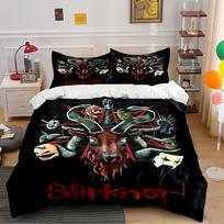Slipknot Inspired Dark Goat Skull Design Bedding set (1 duvet cover, 2 pillowcases, duvet not included) 135x200cm black