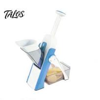 Safe Handheld Food Slicer Multifunctional Vertical Vegetable Cutter, Stainless Steel Blades with Container Shredder for Cooking Slicer, Adjustable mėlyna
