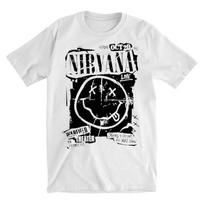 rock band Nirvana Print Men's 100%Cotton shirt Y2k hiphop style Graphic Tshirt Unisex O-neck Short Sleeve Streetwear Women shirt 4XL black