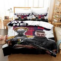 Game Atomic Heart Bed Ensemble Bed Cover Bed Collection Quilt Cover Pillowcase Comforter king Queen Dimension Size Boys Adult Bed Ensemble EU Single 135x200cm black