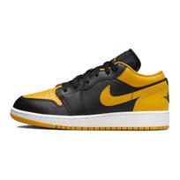 Jordan 1 Low Yellow Ochre GS 553560-072 38.5 black