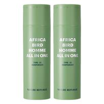 Nature Republic Africa Bird Homme All-in-One Moisturizer Dual Function Hydrating Set 150ml x 2 gray