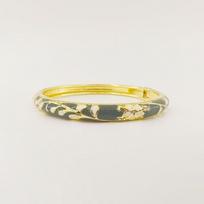 Bohemian Colorful Vintage Cloisonne Bangle Enamel Traditional Flower Bangle Open Cuff Classic Women's Hand Bracelet Ladies