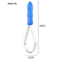 Stainless Steel Pet Shedding Comb - Hair Removal & Horse Sweat Scraper blue
