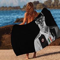 Doormat Cristiano Ronaldo CR7 Cartoon Beach Towel Cute Kawaii Room Decor Bath Girls Children Hand Towels For Bathroom Shower 70cm×140cm gray