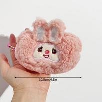 Monchhichi Pouch Moneybag Cute Little Monkey Wallet Keychain Cartoon Anime Storage Zipper Bag Coin Pouch Pendant Party Favor beige