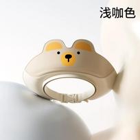 Adjustable Children Shampoo Cap Dinosaur Baby Shower Cap Cartoon Bath Visor Infant Hair Shield Ear Protection Waterproof rožinė