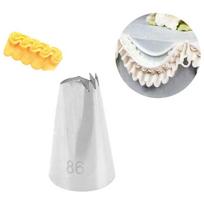 #86 Konditeriniai antgaliai Glazūros dekoravimo antgaliai Kremas Metaliniai antgaliai Torto dekoravimo įrankis one size white