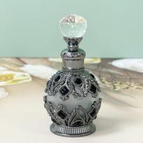 Embellished Perfume Atomizer Bottle 15ml - Portable Refillable Spray Bottle (Black) One Size juoda
