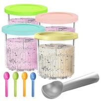 B97A-For Ninja Creami Deluxe NC500 NC501 Series Replacement 24Oz Pints- 4-Pack BPA-Free Containers With Lids, Dishwasher Safe