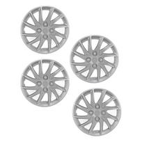 4PCS 14in Wheel Hub Cap Full Protection Exquisite Wheel Rim Cover Universal for Cars Trucks Vans gray