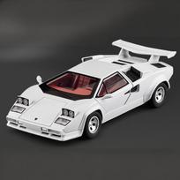 1:24 Lamborghini Countach LP500S Sideswipe Superautomobilio Žaislinio Automobilio Modelis Su Garsu Ir Šviesa Vaikams Skirta Žaislinė Kolekcionuojama Dovanų Gimtadieniui Žaislinė balta