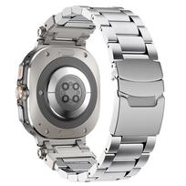 Titanium No Gaps Band for Samsung Galaxy Ultra Watch 47mm Business Metal Strap for GALAXY 47MM ULTRA 7 Luxury Bracelet wristband Galaxy Ultra 47mm gray