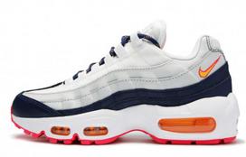 Nike Air Max 95 Midnight Navy Pure Platinum Laser Orange Women's 307960-405 36