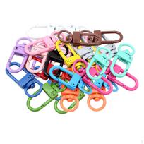 50x Colorful Lobster Clasps Swivel for DIY Jewelry Making Keychain Bags blue