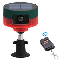 Solar Wild Animal Repeller 360-degree Induction Alarm 1200mAh Pigeon Bird  Recordable IP55 for Wild Boar Rabbit Deer raudona