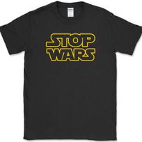 Stop Wars marškinėliai Juokingi Humoras Jokių Kovų Dovana Sci-Fi Naujiena Filmo Marškinėliai S yellow