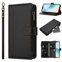 For Poco X8 Pro Max Luxury Zipper Wallet Case For Xiaomi Poco X8 X7 X6 X5 X4 X3 Pro GT NFC X6 Neo Leather Card Slot Phone Cover Poco X8 Pro black