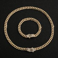 Karštas - JAV dolerio Monako grandinėlė, 14K žalvaris paauksuotas, tinka ir vyrams, ir moterims, kaip dovana 17cm 6.69inch&6N beige
