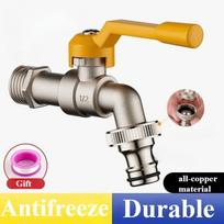 Sodo žarnos čiaupo adapteris 1/2'' 3/4'' IBC vandens rezervuaro jungtis su 2 išvadomis drėkinimo jungtis atsarginė jungtis 01 orange